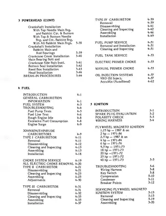 1971-1989 Evinrude Johnson 1.25 hp-60 hp outboard motor repair manual Preview image 3