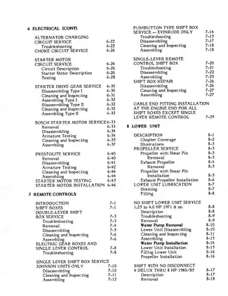 1971-1989 Evinrude Johnson 1.25 hp-60 hp outboard motor repair manual Preview image 5