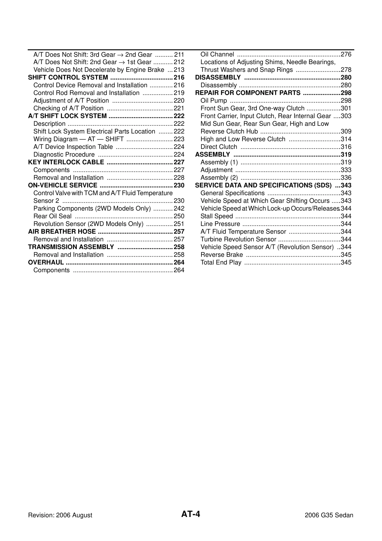 2006 Infiniti G35, V35 repair manual Preview image 4
