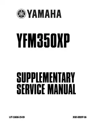1992-2001 Yamaha YFM 350X Warrior ATV service manual