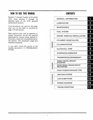 Honda ATC200S5 Service Manual - Comprehensive Guide for Mechanics Preview image 3