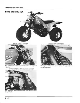 1985-1987 Honda ATC 250SX 3-wheeler service manual Preview image 5