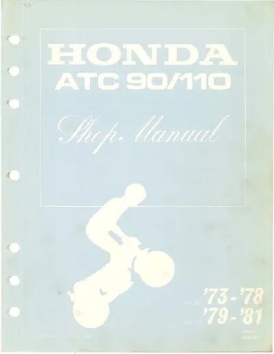 Preview: 1984–1989 Honda ATC90/ATC110 Shop Manual