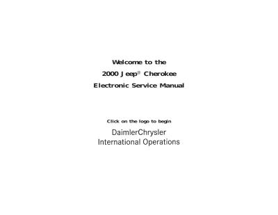 Preview: 2000 Jeep Cherokee XJ Service Manual