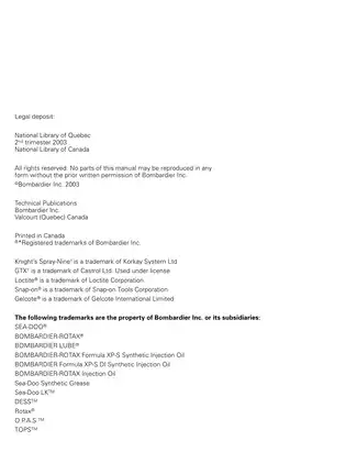 2003 Bombardier XP DI, GTI, RX, LRV, GTX PWC shop manual Preview image 3
