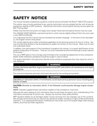 2005 Bombardier Sea-Doo Rotax 1503 4-TEC engine shop manual Preview image 5