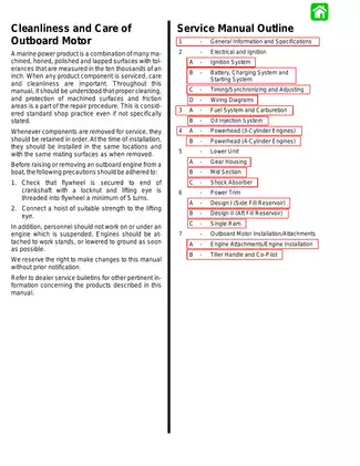 1987-1993 Mercury Mariner 70 hp, 75 hp, 80 hp, 90 hp, 100 hp 115 hp Marathon, Seapro outboard motor service manual Preview image 3