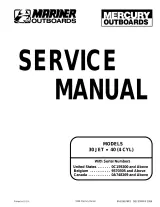 1996 Mercury 30 HP & 40 HP Outboard Motors Service Manual (P/N 90-814676R1) – preview page 1