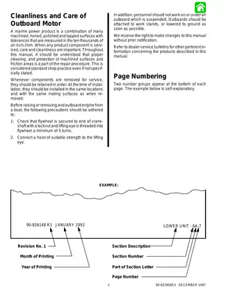 Mercury Mariner 225 hp, 225 EFI, 250 EFI, 3.0 Litre Marathon, 3.0 Litre SeaPro outboard motor service manual Preview image 3