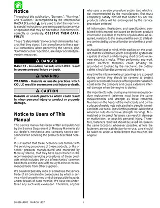 Mercury Marine 30/40 Outboard Service Manual (1997 Edition) - Comprehensive Repair and Maintenance Guide Preview image 2