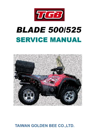 TGB Blade 525/500 ATV Service Manual (P/N MR-437)