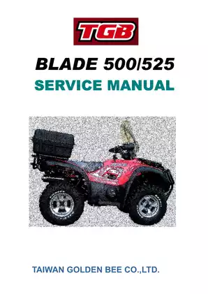 TGB Blade 525/500 ATV service manual Preview image 1
