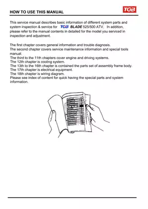 TGB Blade 525/500 ATV service manual Preview image 3