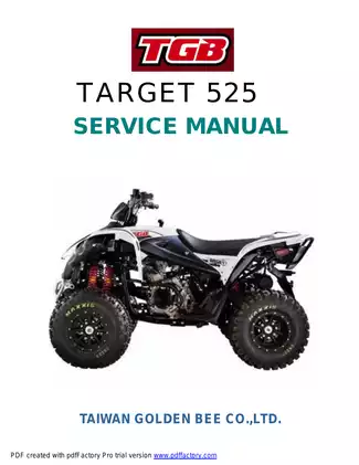 TGB Target 525 ATV service manual Preview image 1