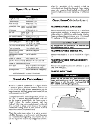 2008 Arctic Cat DVX 90, Utility 90 ATV service manual Preview image 3