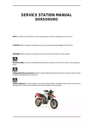 Aprilia Dorsoduro 750 service manual Preview image 3