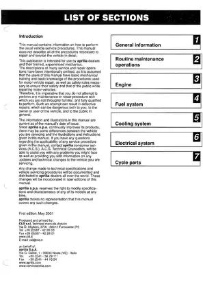 Aprilia Scarabeo 150 scooter service manual