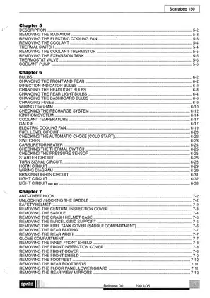 Aprilia Scarabeo 150 scooter service manual Preview image 3