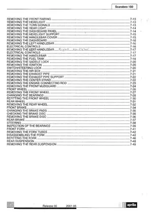 Aprilia Scarabeo 150 scooter service repair manual Preview image 4