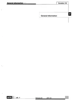 Aprilia Scarabeo 150 scooter service manual Preview image 5