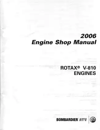 2006 Rotax V810 engine repair manual Preview image 2