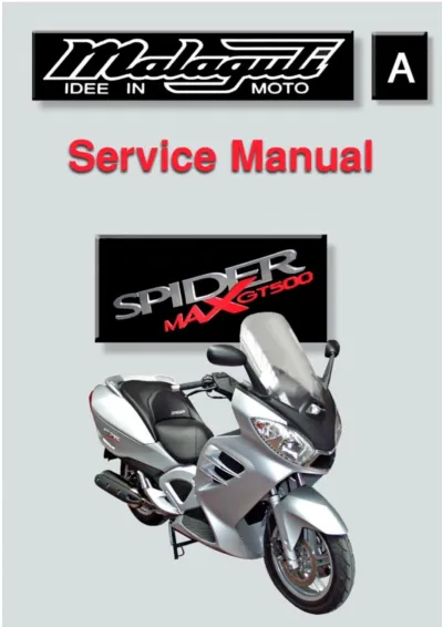 Malaguti Spider Max 500 / GT500 Factory Service Manual (First Edition)