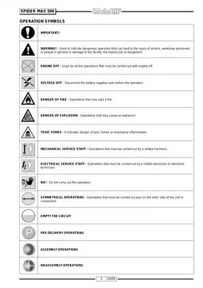 Malaguti Spider Max 500, GT 500 scooter service manual Preview image 3