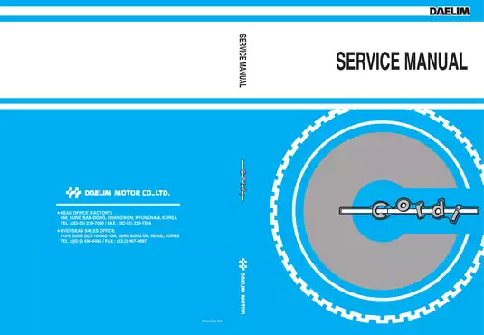 Daelim Cordi 50 scooter service manual Preview image 1