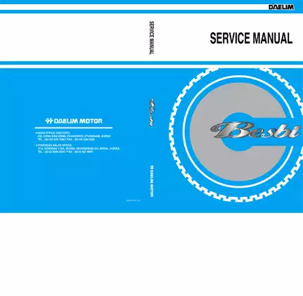 Daelim Besbi SC 125 scooter service manual