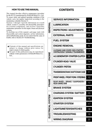 Daelim Besbi SC 125 scooter service manual Preview image 2