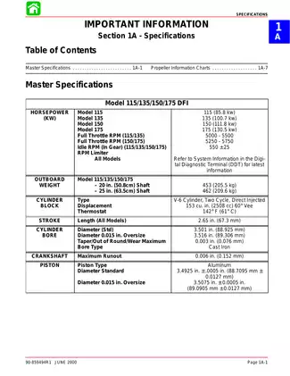 2000-2005 Mercury Mariner 115hp, 135hp, 150hp, 175hp OptiMax outboard service manual Preview image 5