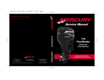 Mercury 115 EFI 4-Stroke 2001–2010 Outboard Motor Service Manual (P/N 90-881980R1)