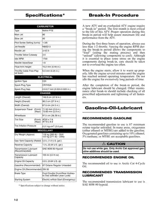 Comprehensive Arctic Cat ATV Service Manual (Year Model Unspecified) Preview image 3