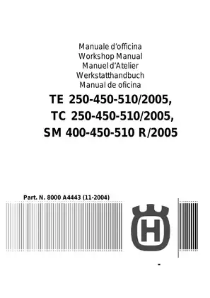 2005 Husqvarna TE, TC, SM, 250, 400, 450, 510 repair manual Preview image 1