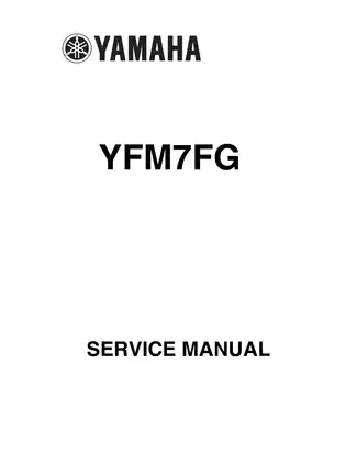 2007-2008 Yamaha Grizzly 700, YFM7FG EPS ATV service manual Preview image 1