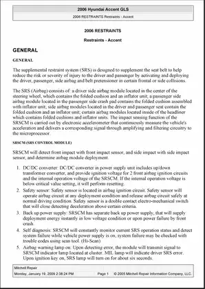 2006-2008 Hyundai Accent repair manual Preview image 1