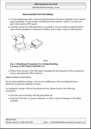 2006-2008 Hyundai Accent repair manual Preview image 5