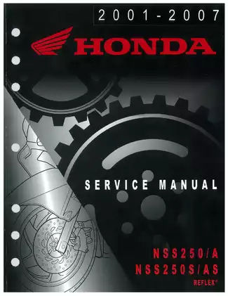 2001-2007 Honda NSS250 Reflex repair manual Preview image 1