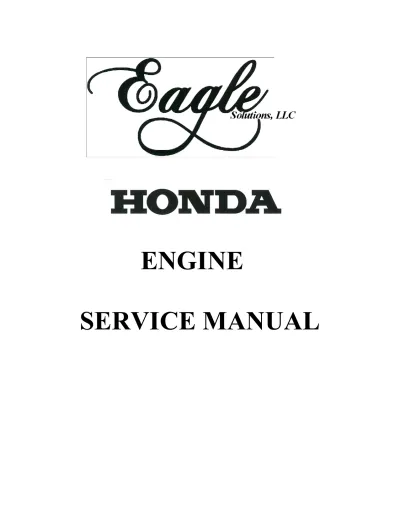 Honda GXV270 / GXV340 / GXV390 1986–2003 Service Manual (P/N 61ZE810)