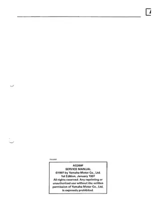 1997 Yamaha AG200F service manual Preview image 3