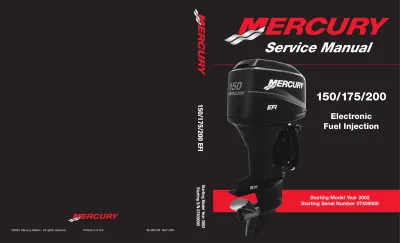 2002 Mercury 150, 175, and 200 EFI Outboard Service Manual (P/N 90-883728)