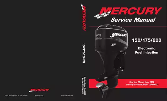 Mercury Marine 150/175/200 EFI Outboard Service Manual (2001)