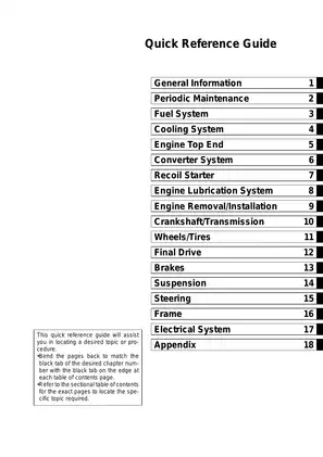 2005-2009 Kawasaki Brute Force 650 KVF 650 4x4 ATV repair service manual Preview image 3