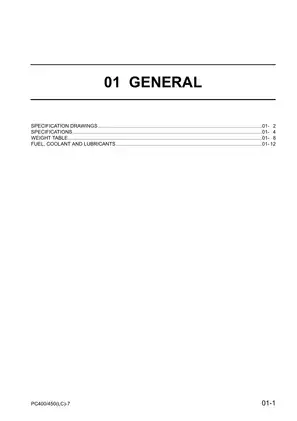 2003-2007 Komatsu™ PC400, PC450, PC400LC-7, PC450LC-7LC excavator shop manual Preview image 3