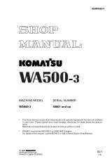2001–2005 Komatsu WA500-3 Factory Service & Repair Manual (P/N SEBM009014) – preview page 1