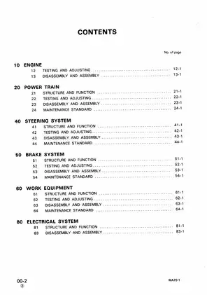 Komatsu WA70-1 Wheel Loader shop manual Preview image 2