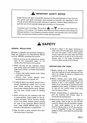 Komatsu WA70-1 Wheel Loader manual Preview image 3