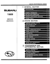 1989 Subaru Loyale Factory Service & Repair Manual (P/N 89-223-03) – preview page 1