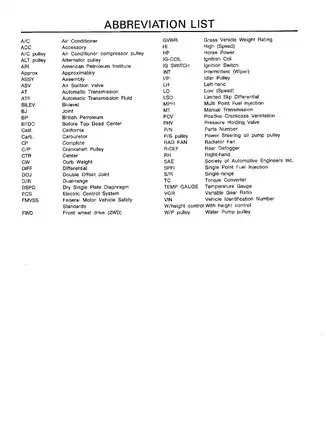 1989 Subaru Service Manual and Specifications Preview image 2