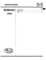1989 Subaru Loyale Factory Service & Repair Manual (P/N 89-223-03) – preview page 3